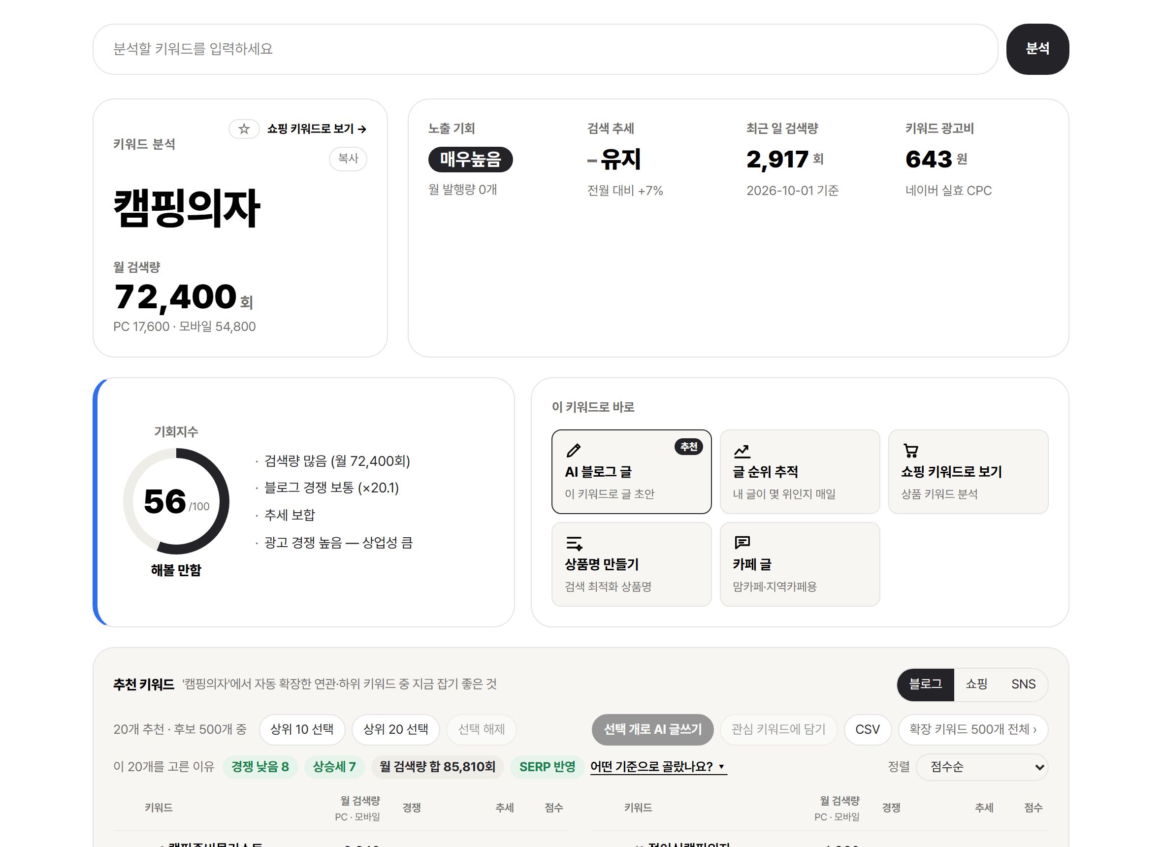 키워드를 입력해요